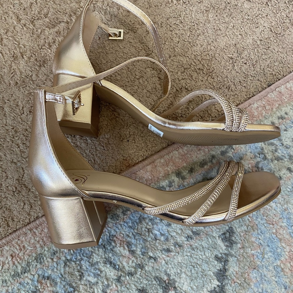 Windsor Rose Gold Block Heels